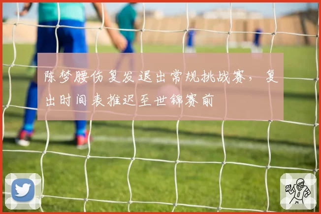 陈梦腰伤复发退出常规挑战赛,复出时间表推迟至世锦赛前